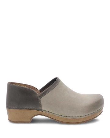 Sabots Dansko Brenna Burnished Daim Femme Beige | FR 927RVD